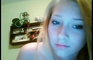 Chaud webcam blonde doigté elle-même