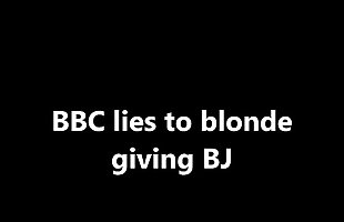 بی بی سی جھوٹ کرنے کے لئے blondie کی دے ایک bj