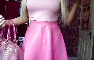 vestito di il giorno rosa gonna