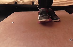 Sneakers and balerina hard cock crush