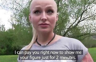 PublicAgent Glamour model with big tits fucked outside